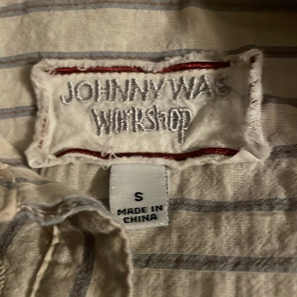 JOHNNY WAS WORKSHOP EMBROIDERED SHIRT BOHO CHIC. - Picture 8 of 10